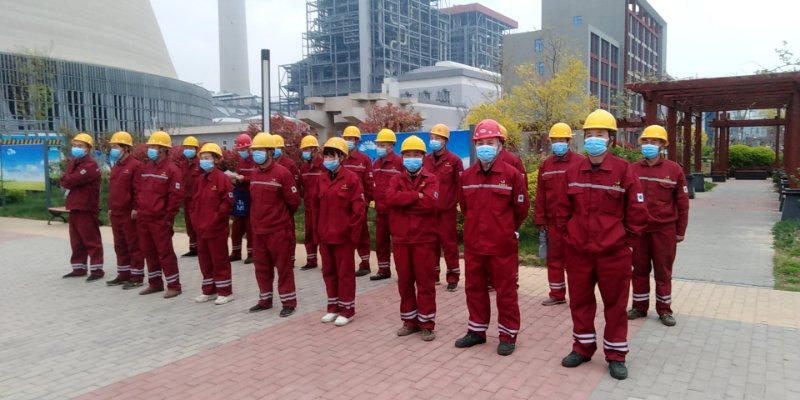 河南皇海承揽国家能源集团山东某电厂百万机组空预器吊装清洗检修项目顺利开工
